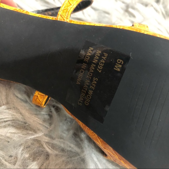 Cape Robbin Mustard Yellow Orange Heels - Picture 5 of 5